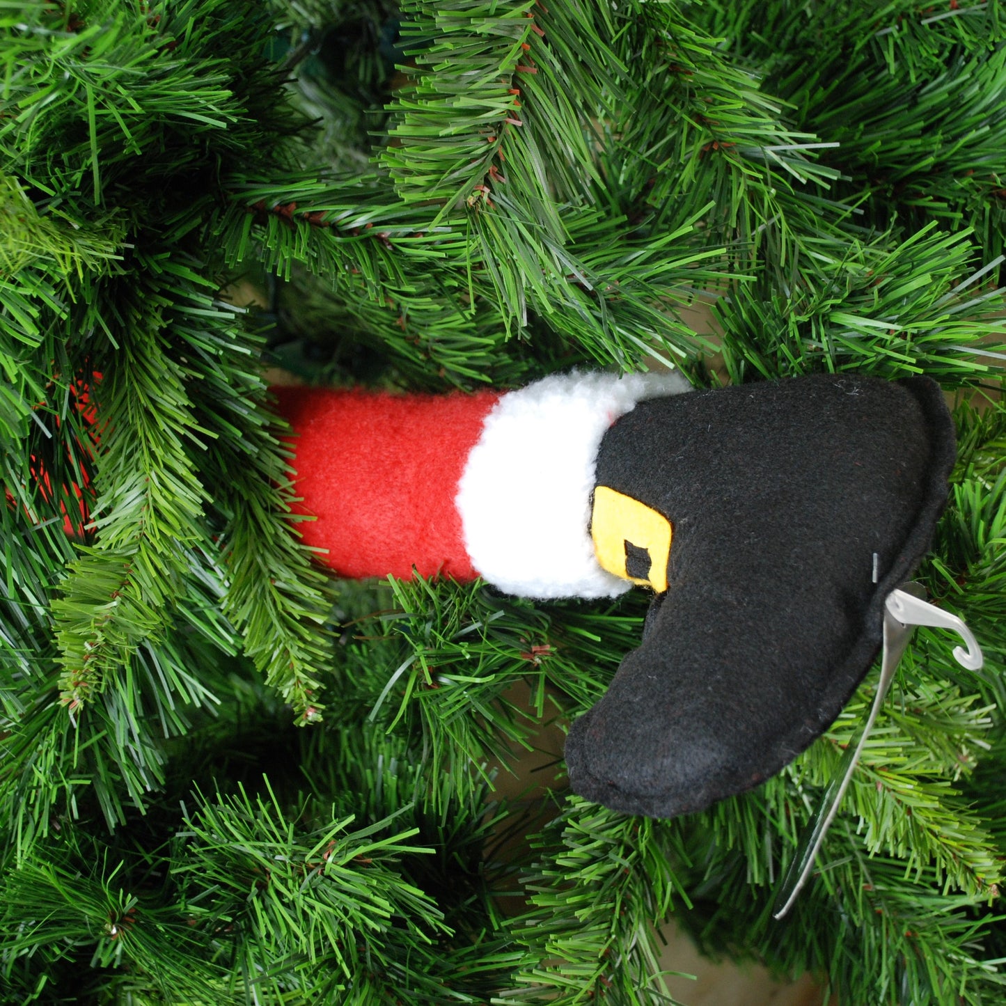 56cm Santa Desg Single Chunky Leg W/Boot For Xmas Tree W/Tag