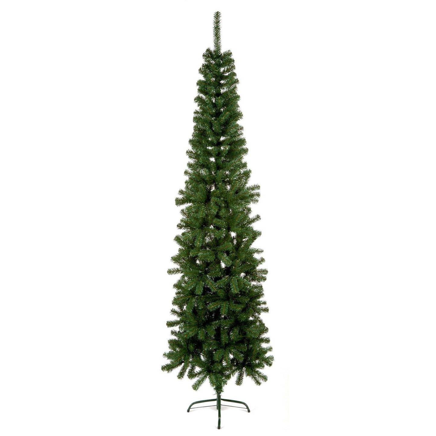 2.2m (7.5ft) Premier Plain Green Spruce Pine Slim Christmas Tree with Stand