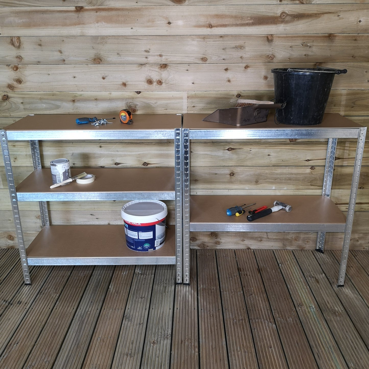 Garage Shelving 90cm Wide & 180cm High Heavy Duty 5 Tier Multipurpose Metal Racking Unit / Warehouse Shelving Storage