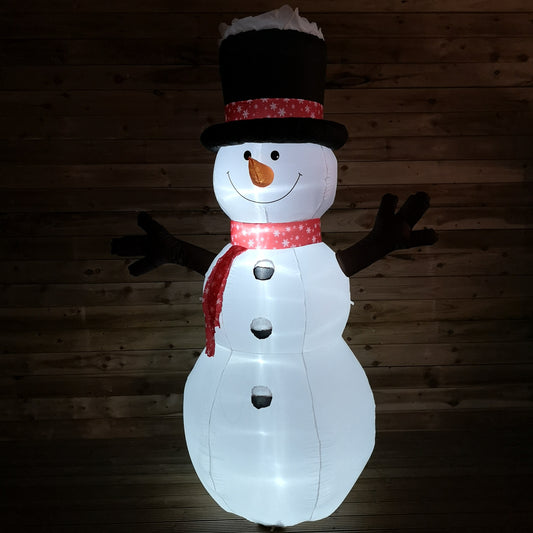 8ft (245cm) LED Outdoor Christmas Inflatables Snowman Indoor Light Up Decorations 2736