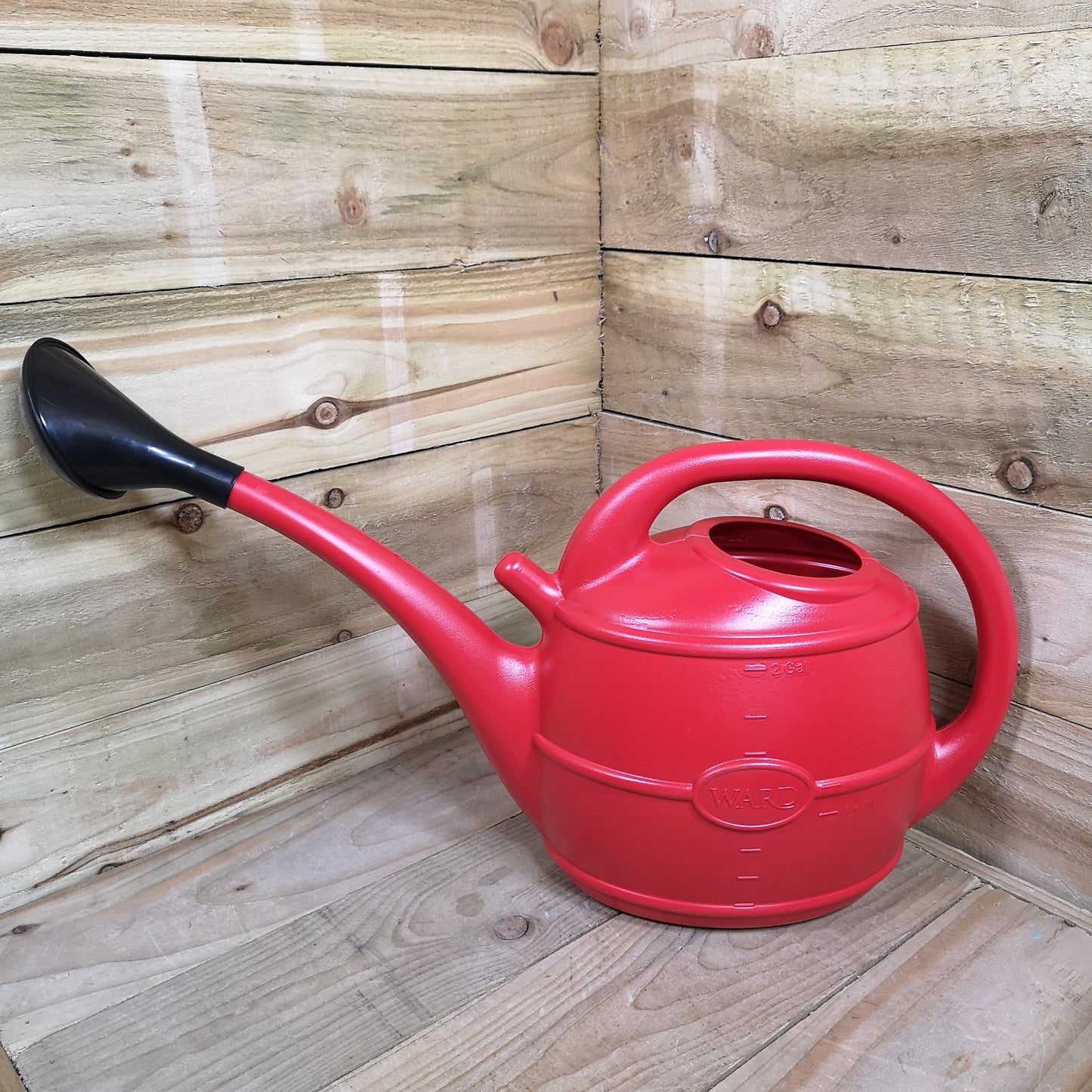 10L Ward Garden Watering Can with Rose - Red