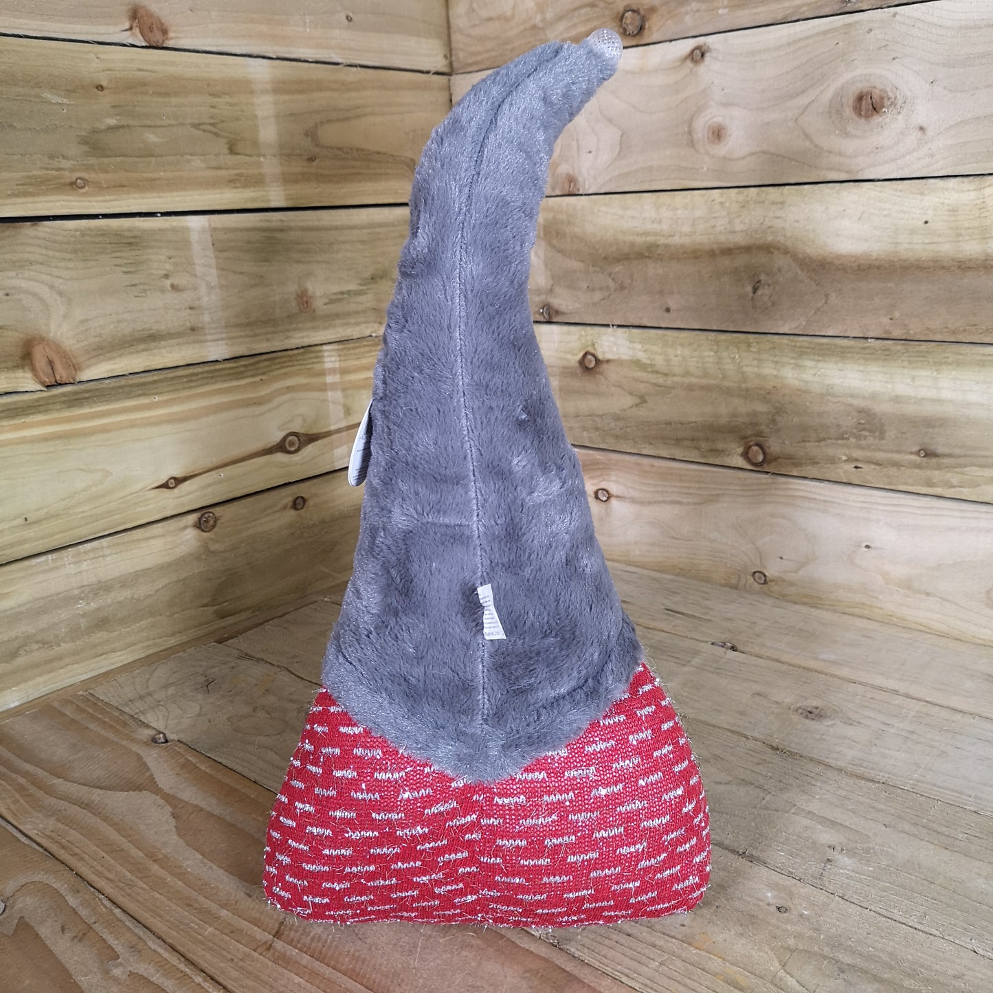 60cm Festive Christmas Light Up Lit Gonk with Grey Hat and Red Body