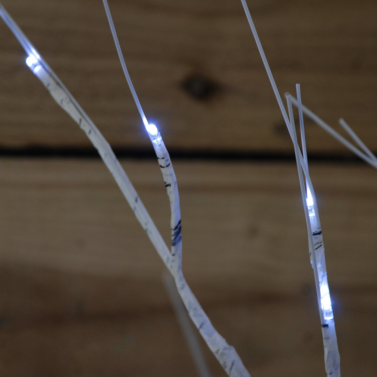 2.4m (8ft) Christmas Outdoor Birch Tree with 136 Ice White LEDs