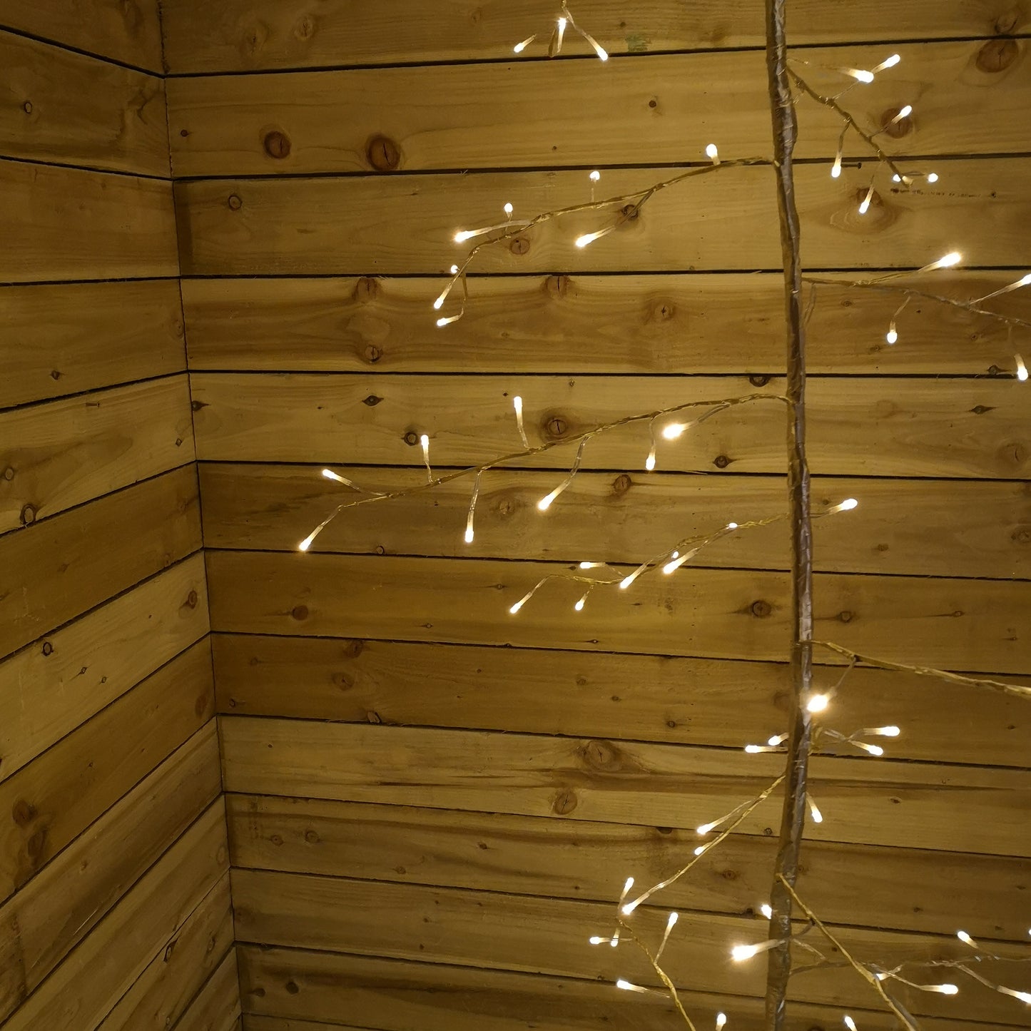 Premier 3m Outdoor and Indoor Gold Lit Branch Garland, 288 LEDs