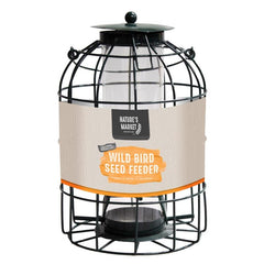 Pack of 3 Nature's Market Wild Bird Seed Feeder Cage with Squirrel Proof Guard