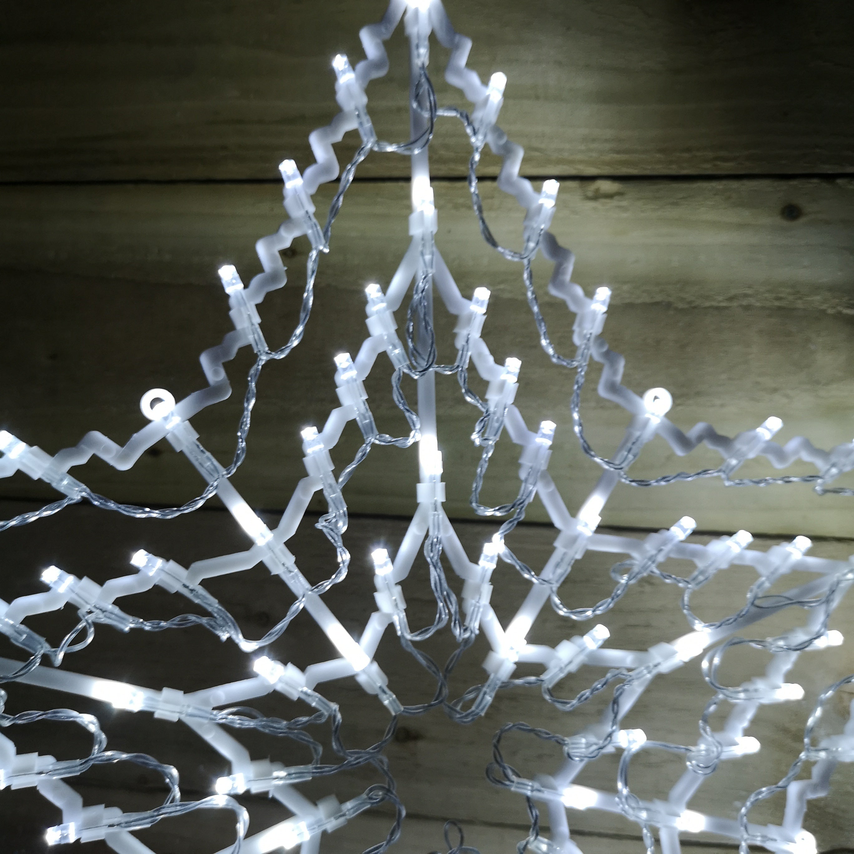 50cm White 100 LED Window Star Light Up Indoor/Outdoor Christmas Decorations