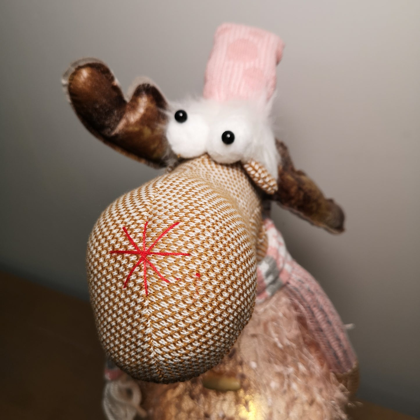 50cm Light Up Standing Christmas Moose Reindeer Decoration with Warm White LEDs