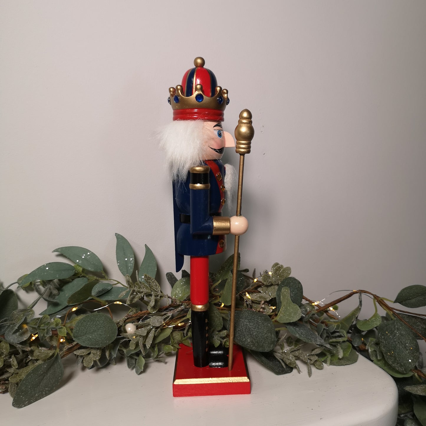 30cm Wooden Christmas Nutcracker Soldier Decoration with Blue Body