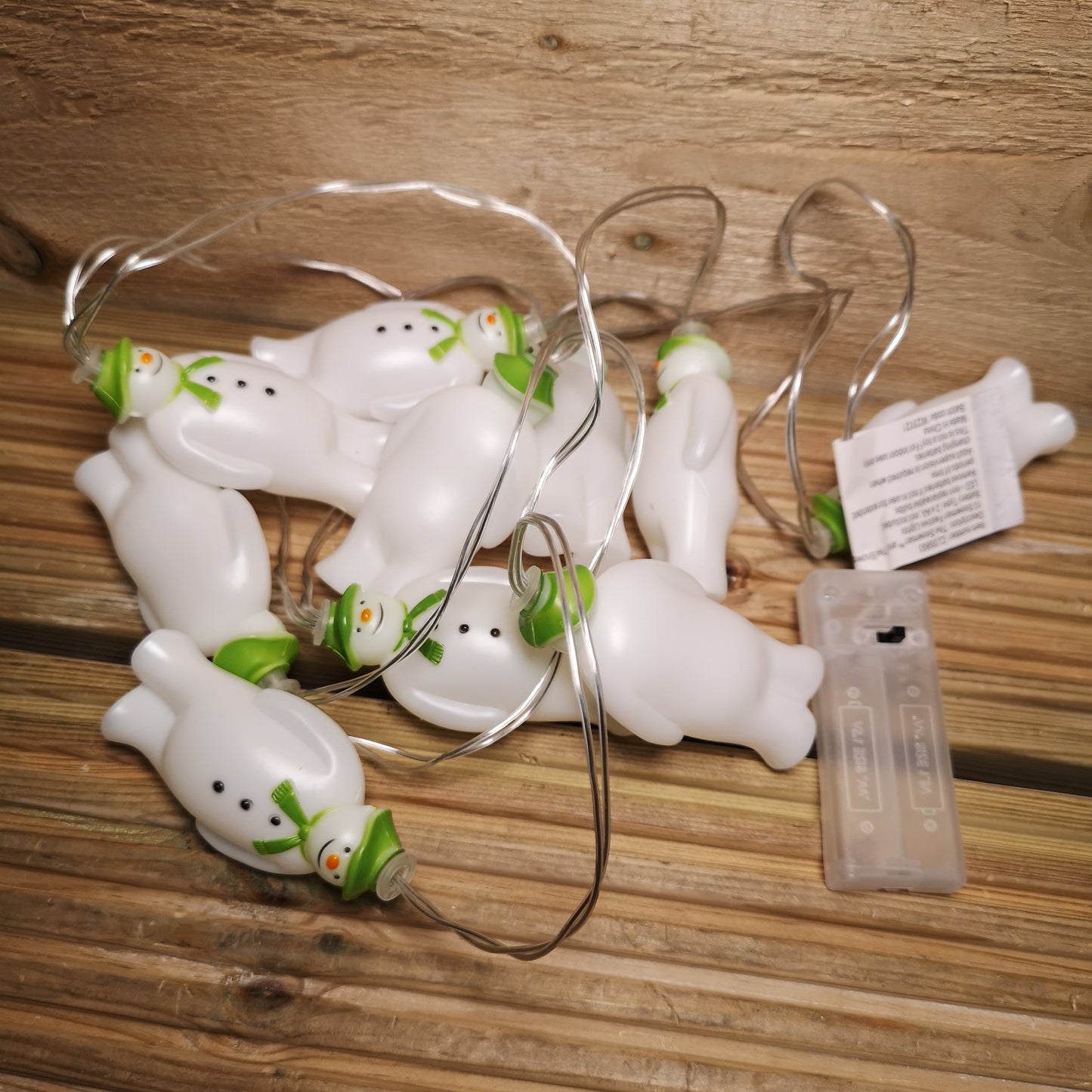 The Snowman And The Snowdog Battery Operated 10 Snowmen LED Indoor String Light Ice White LEDs