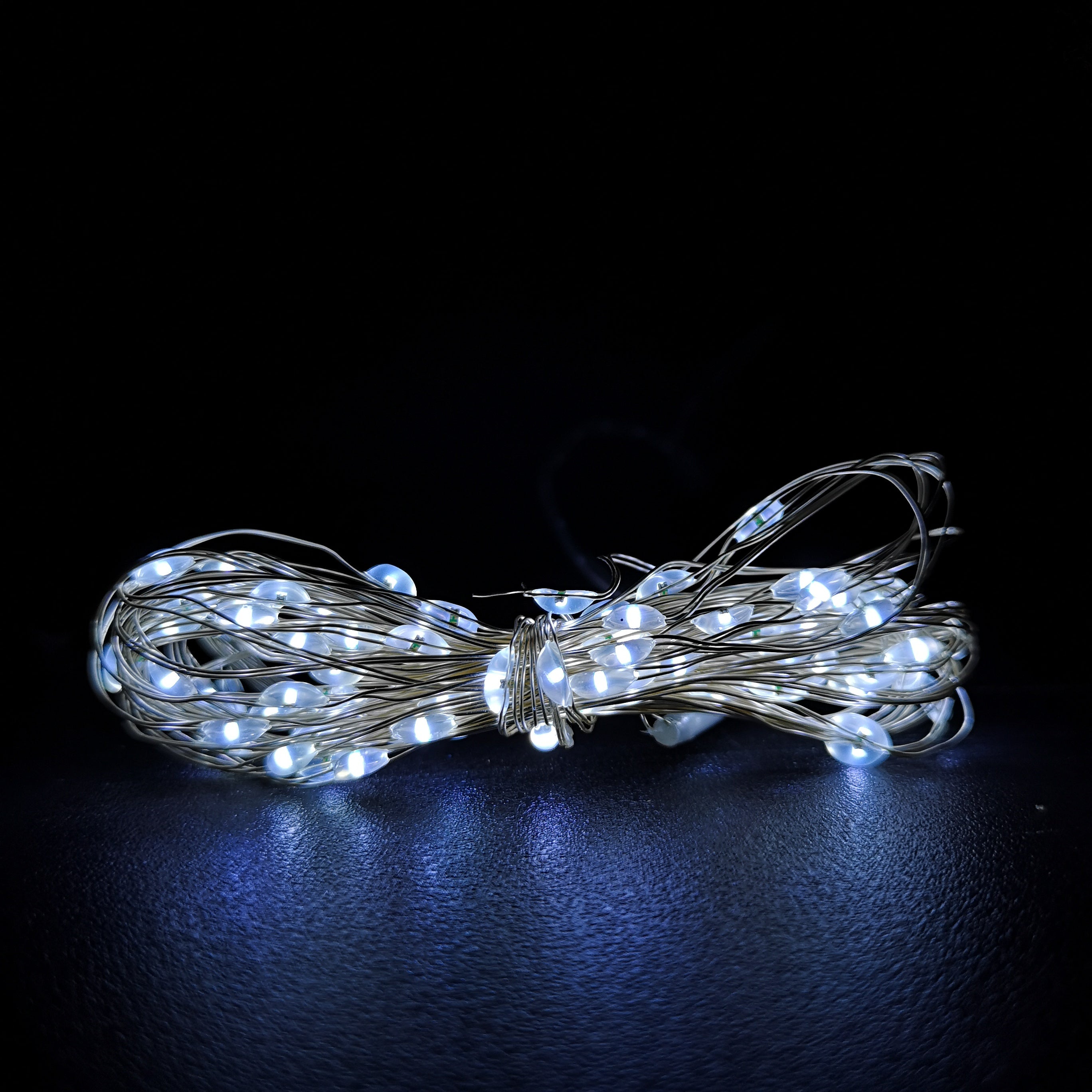 50 LED 2.5m MicroBrights Indoor Outdoor Christmas Multi Function Battery Operated Lights Timer on Pin Wire Cool