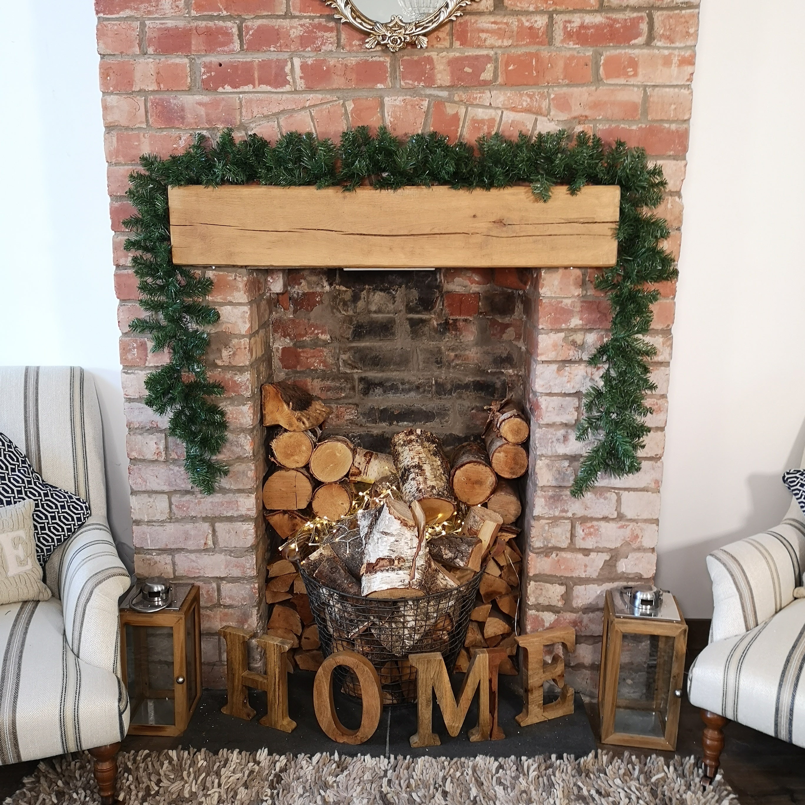 4 Pack 270cm x 25cm Imperial Pine Christmas Garland Decoration Plain