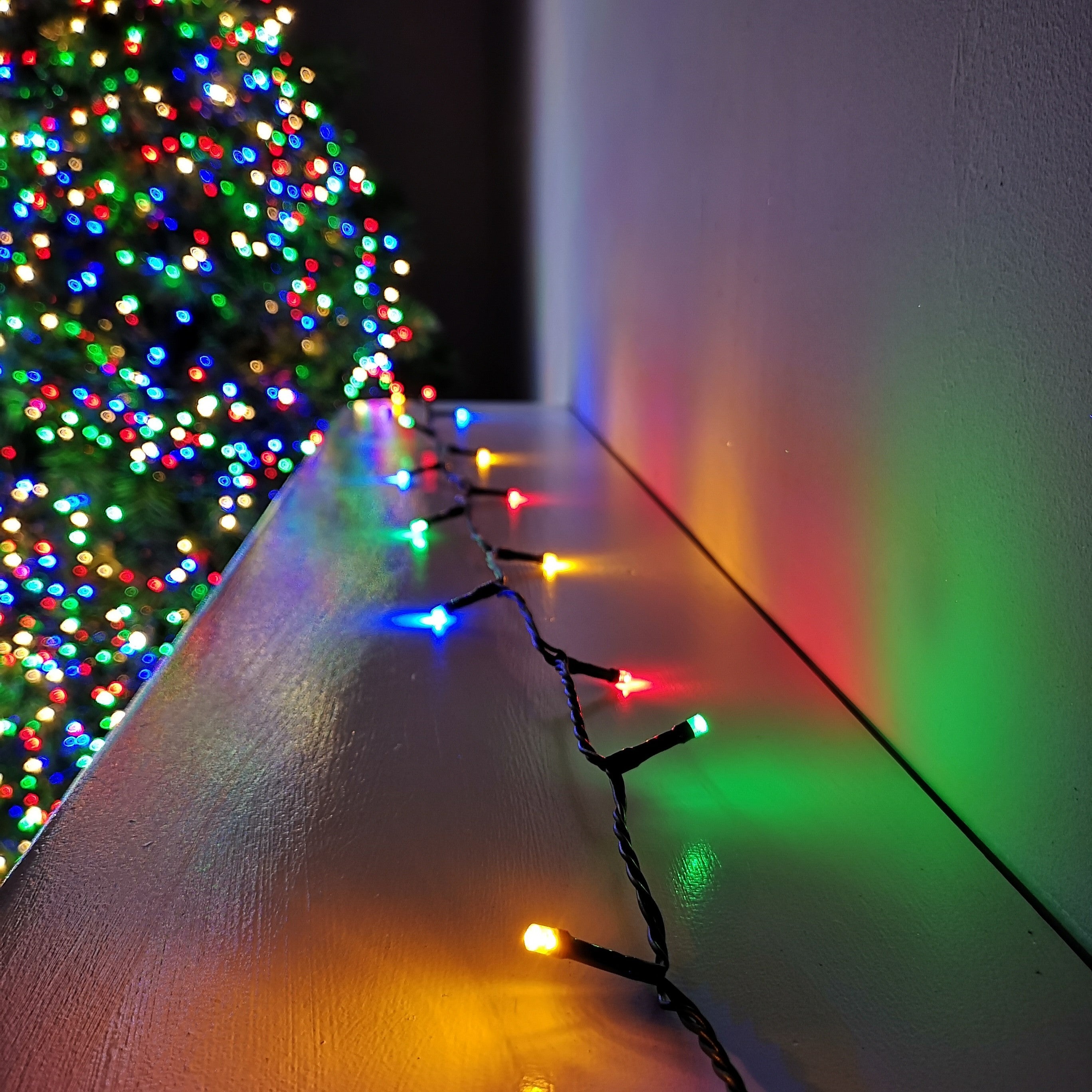 480 LED 38.3m SupaBrights Indoor Outdoor Christmas Function Mains Operated String Lights Timer Multicoloured