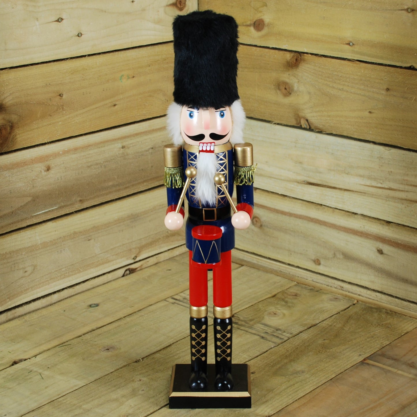 60cm Tall Premier Christmas Nutcracker Wooden Soldier Decoration