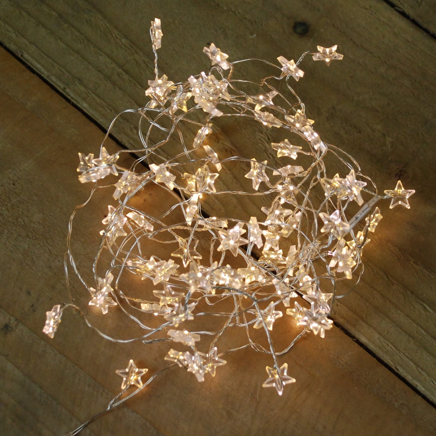 80 LED (2m) Outdoor Warm White Star Cluster Christmas Lights Microbrights Timer