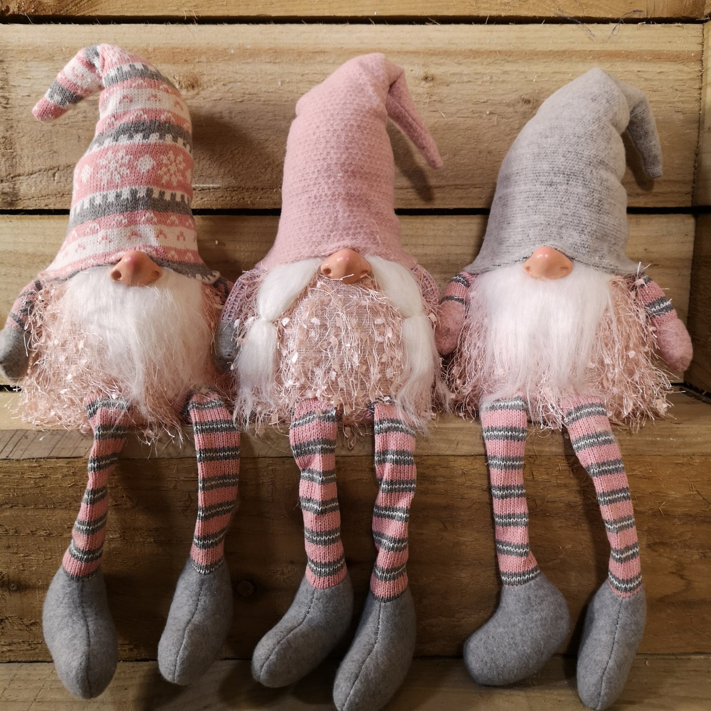 50cm Sitting Pink Light Up LED Christmas Gonk in a Choice of Design