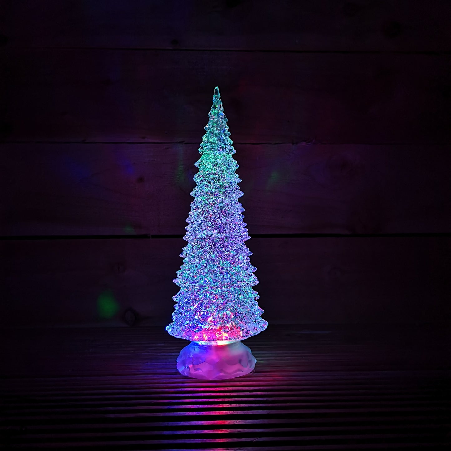 30cm Dual Power Water Spinner Christmas Tree with Timer & Colour Changing LED's