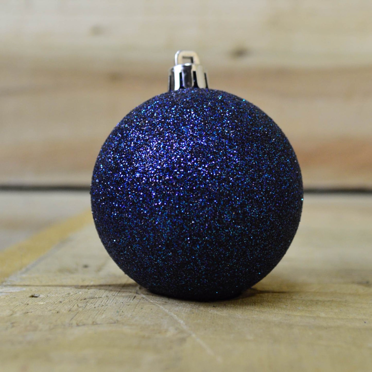 24 Pack 60mm Multi Finish Shatter Proof Christmas Tree Baubles - Midnight Blue