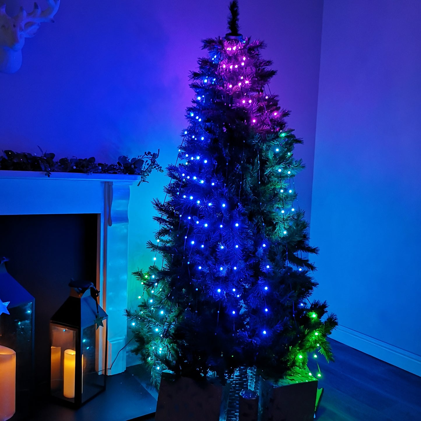 460 LED Colour Changing Multicolour Multifunction Digital Waterfall Christmas Lights for 8ft Trees