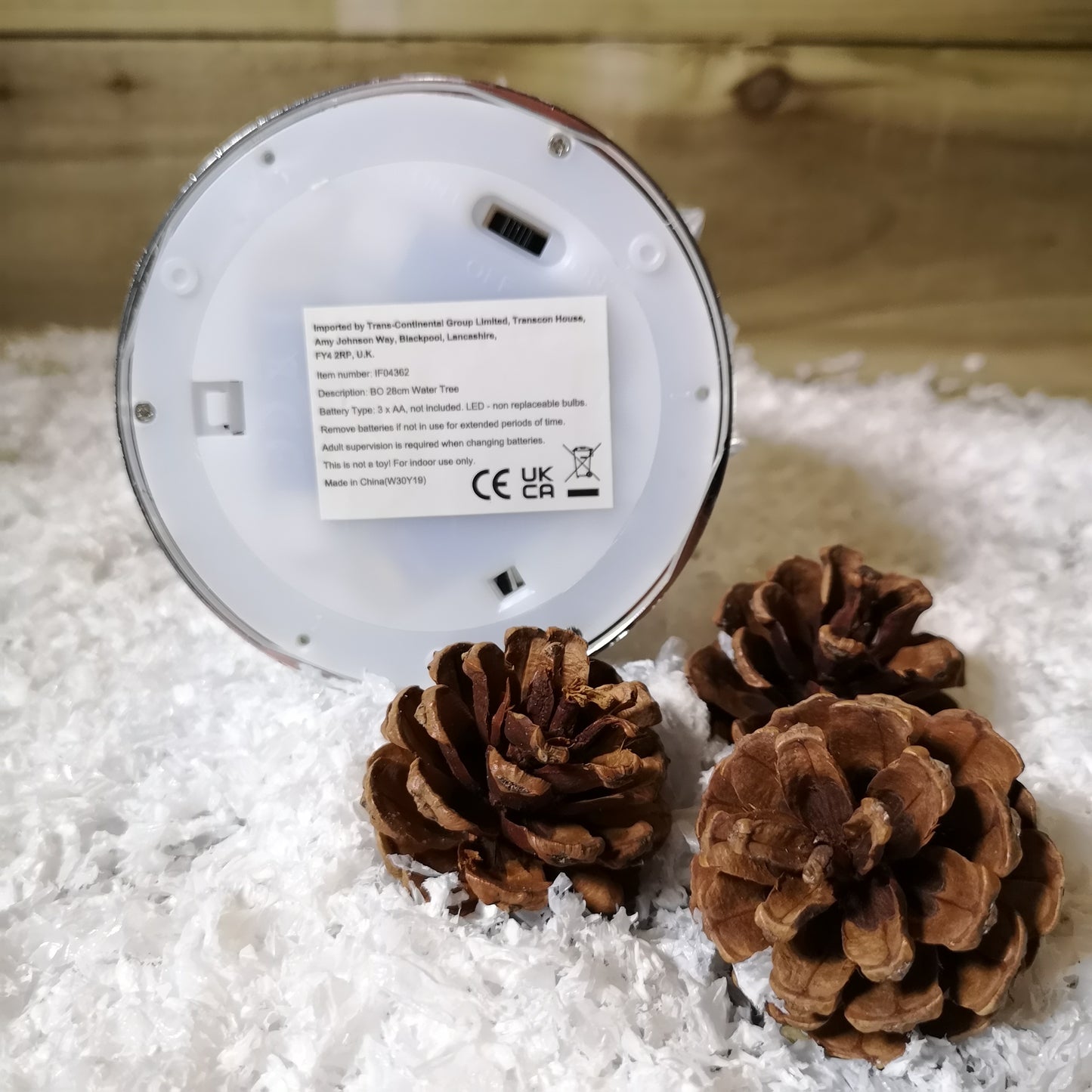 28cm RGB LED Christmas Tree Water Lantern Spinner Battery Operated