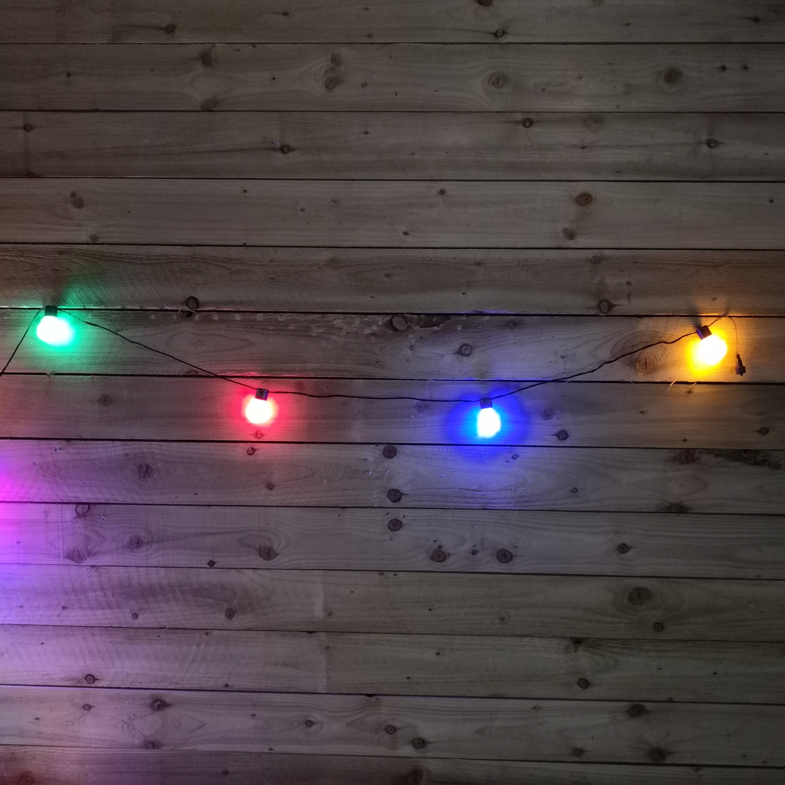 30 Multi Coloured LED Festoon Connectable Christmas Lights Indoor Outdoor