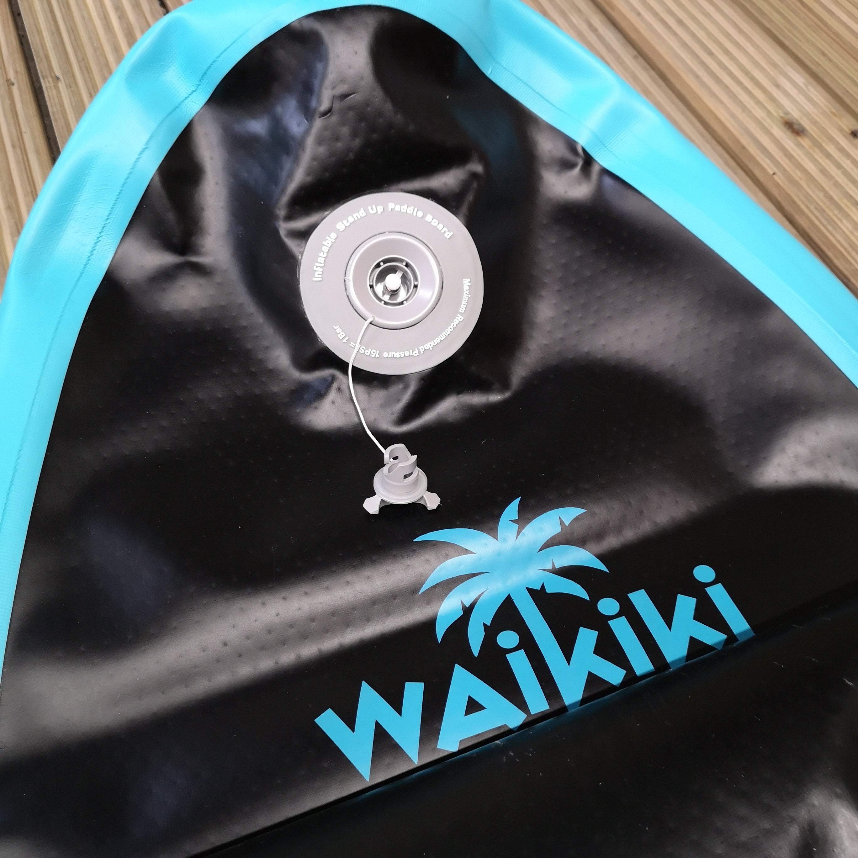 285mm Stand Up Black 'Waikiki' Inflatable Stand Up Paddle Board & Kit