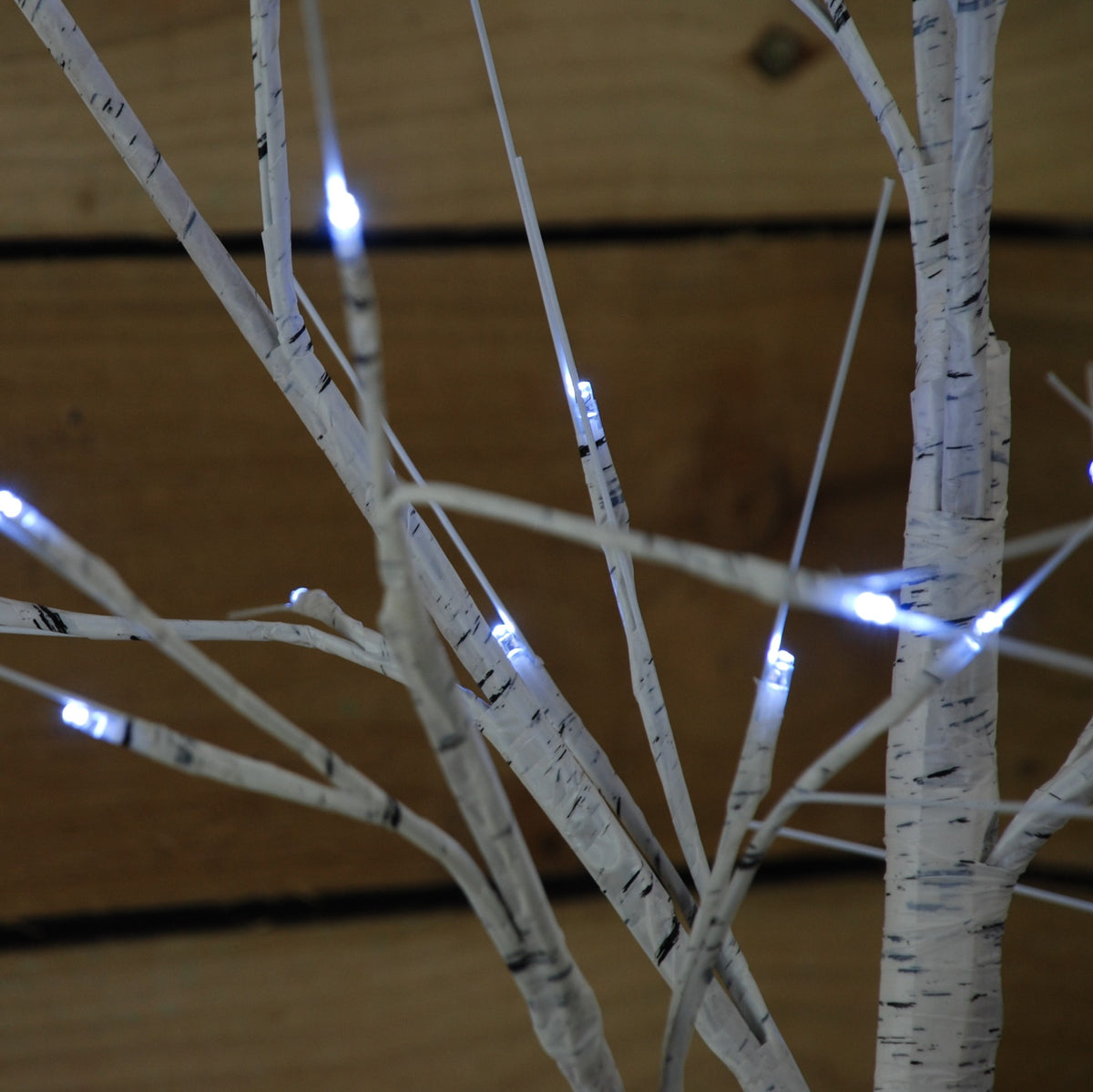 2.4m (8ft) Christmas Outdoor Birch Tree with 136 Ice White LEDs