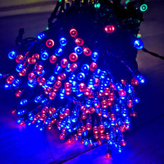 400 LED 40m Premier Christmas Indoor Outdoor Multi Function Battery Operated String Lights with Timer in Multicoloured