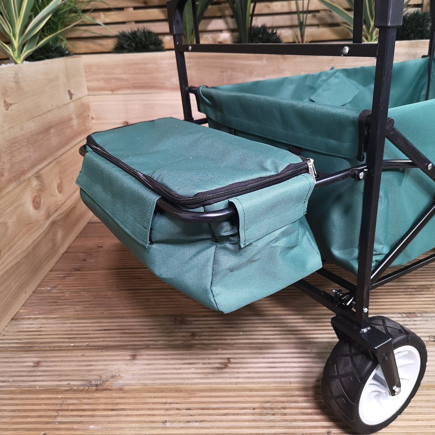 Folding Festival Camping Storage Trolley with Canopy & Waterproof Cover 100Kg capacity