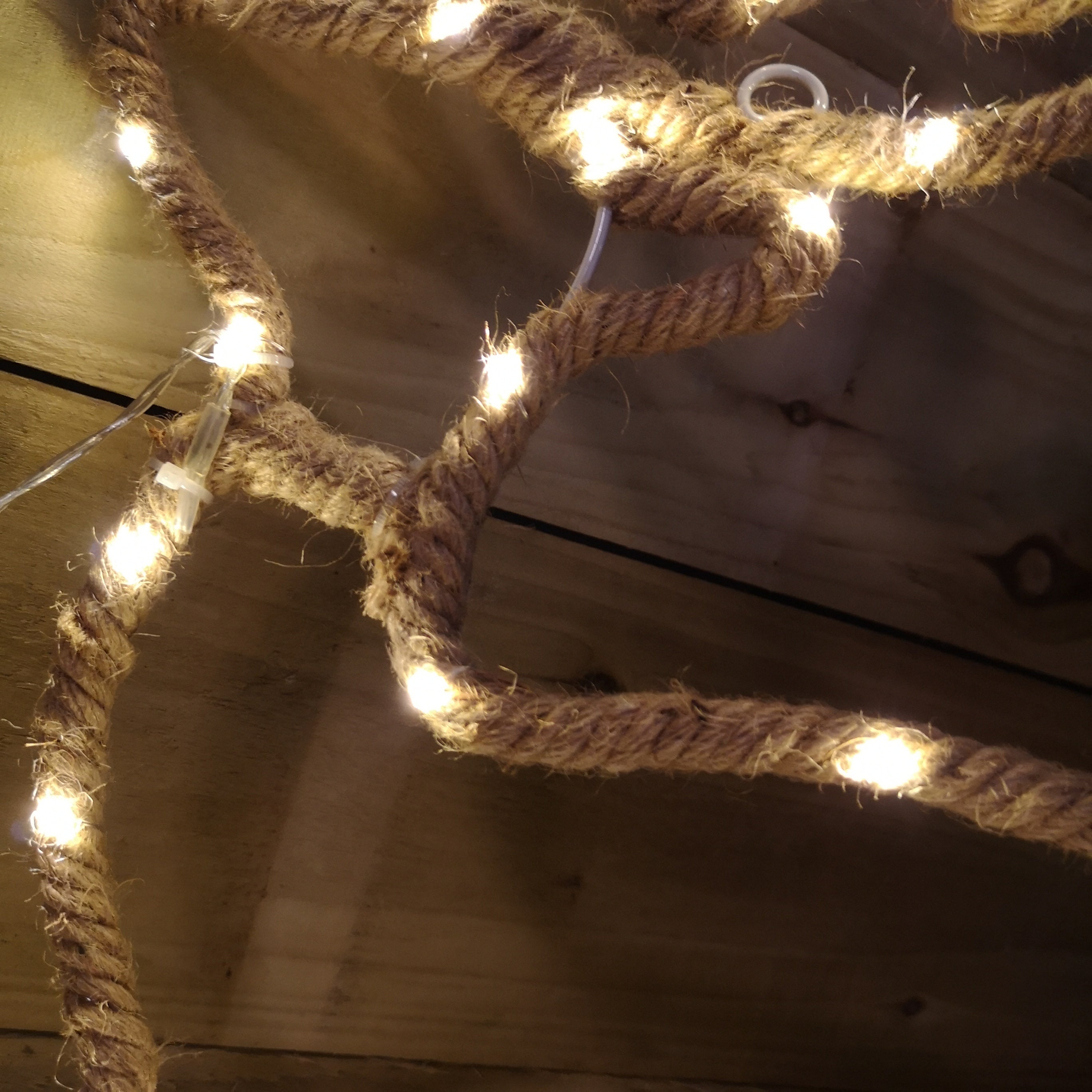 45cm LED Christmas Reindeer Light Battery Operated Hemp Rope Decoration