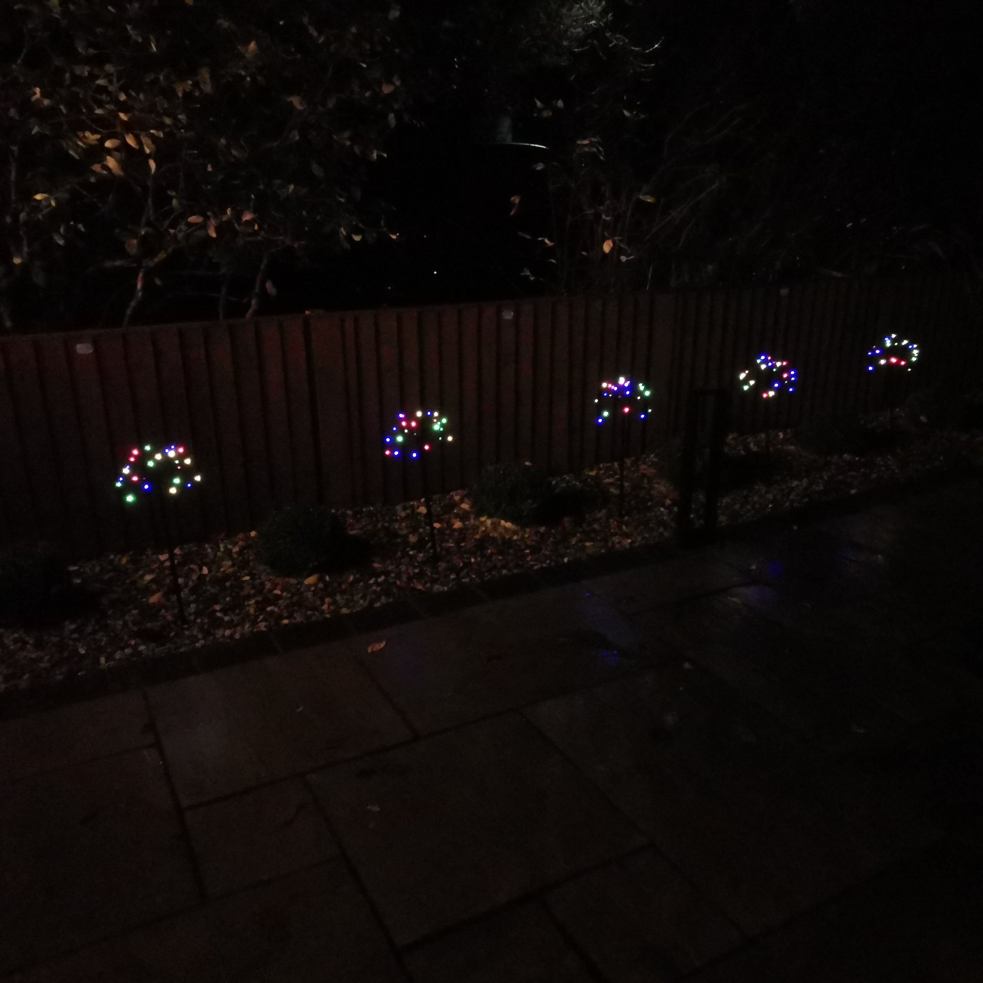 5pcs 63cm 120 LED Battery Operated Sparkler Path Lights with Timer in Multicoloured