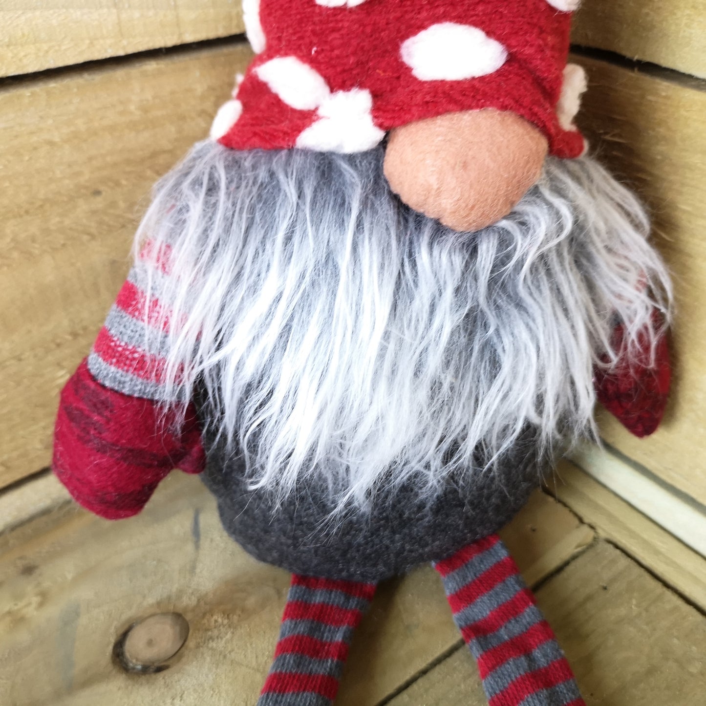 67cm Festive Christmas Gonk with Dangly Legs & Red Polka Dot Hat