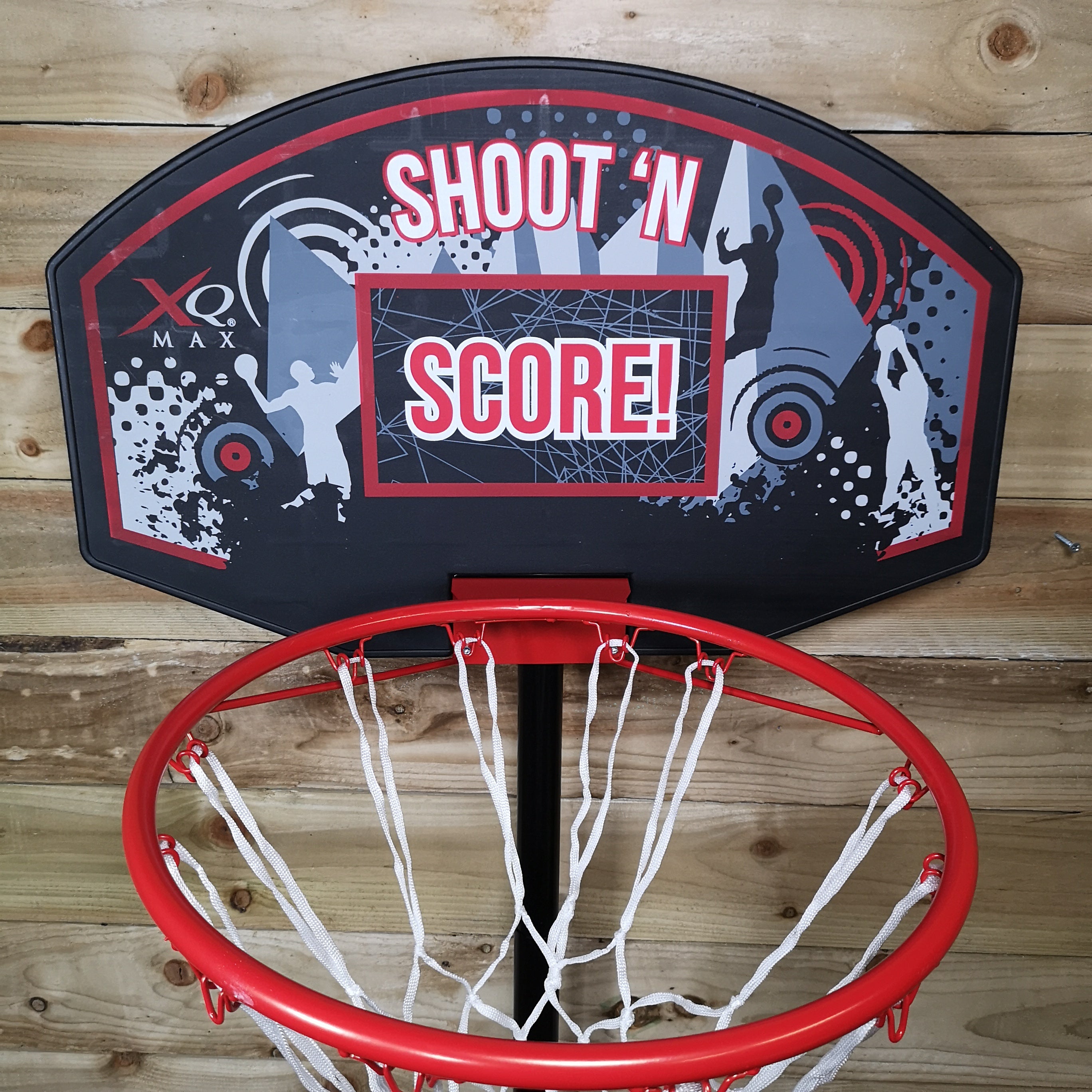 ø45cm 8ft Adjustable Height Portable Freestanding Outdoor Basketball Set with Hoop Net and Ball
