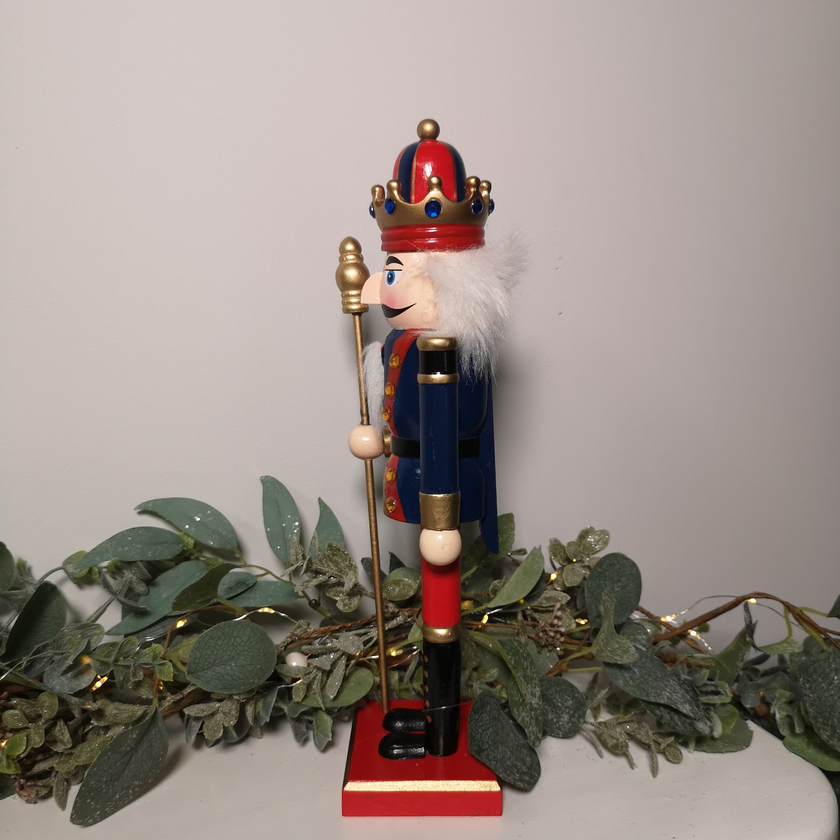 30cm Wooden Christmas Nutcracker Soldier Decoration with Blue Body