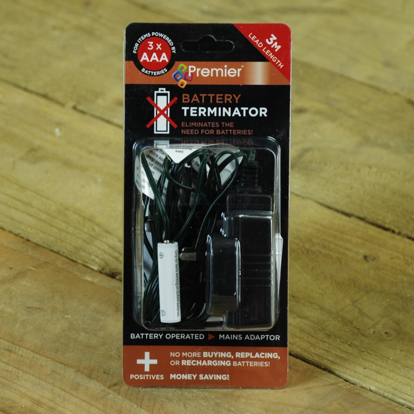 3 x AAA Money Saving Battery Replacement Plug In Adapter