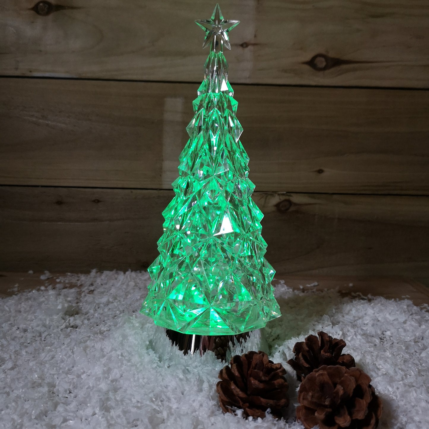 28cm RGB LED Christmas Tree Water Lantern Spinner Battery Operated