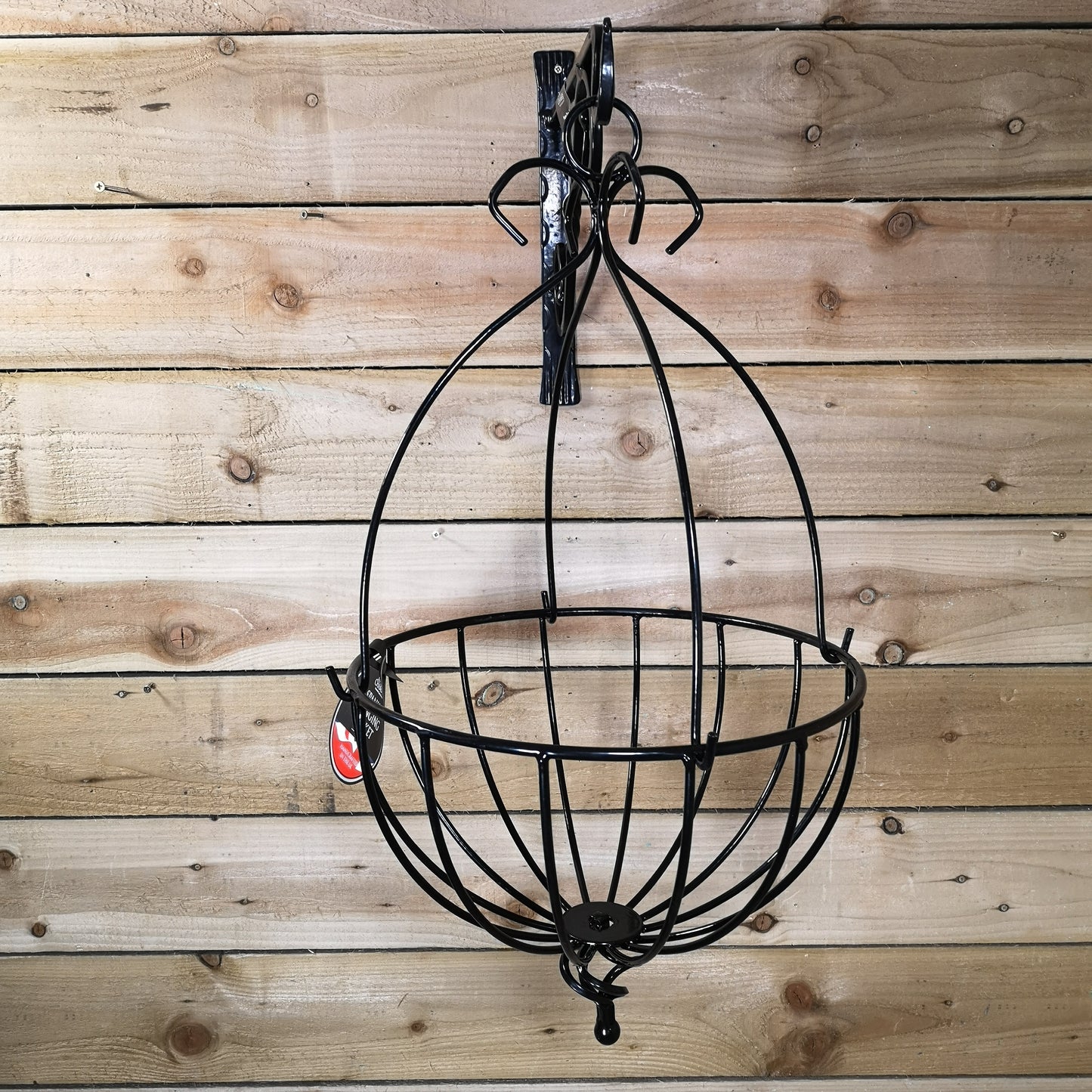 Tom Chambers Black Metal Spanish Garden Flower Wall Hanging Basket Large 35cm 14 inch - Without Bracket