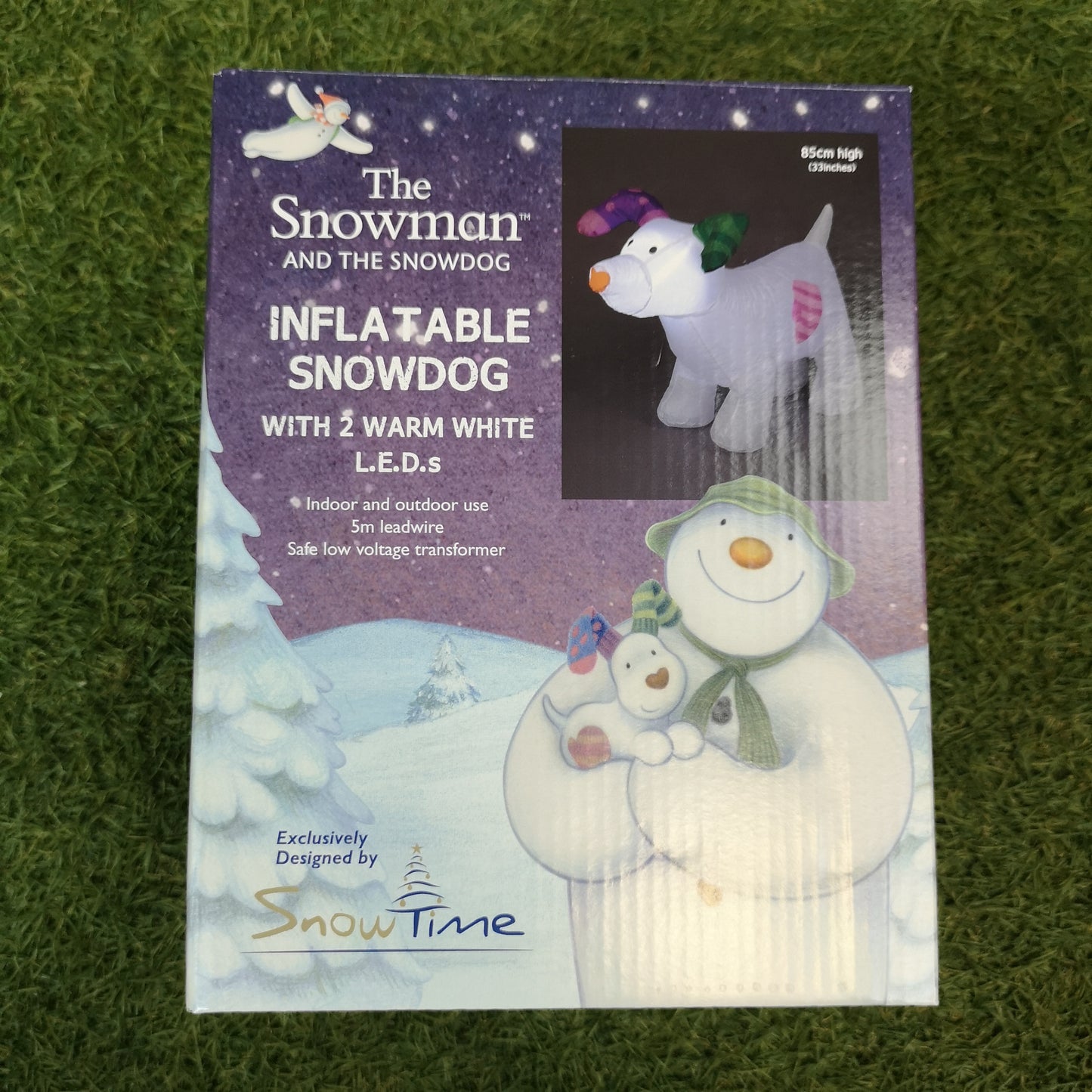 85cm The Snowman And The Snowdog Indoor Outdoor Light Up Christmas Inflatable