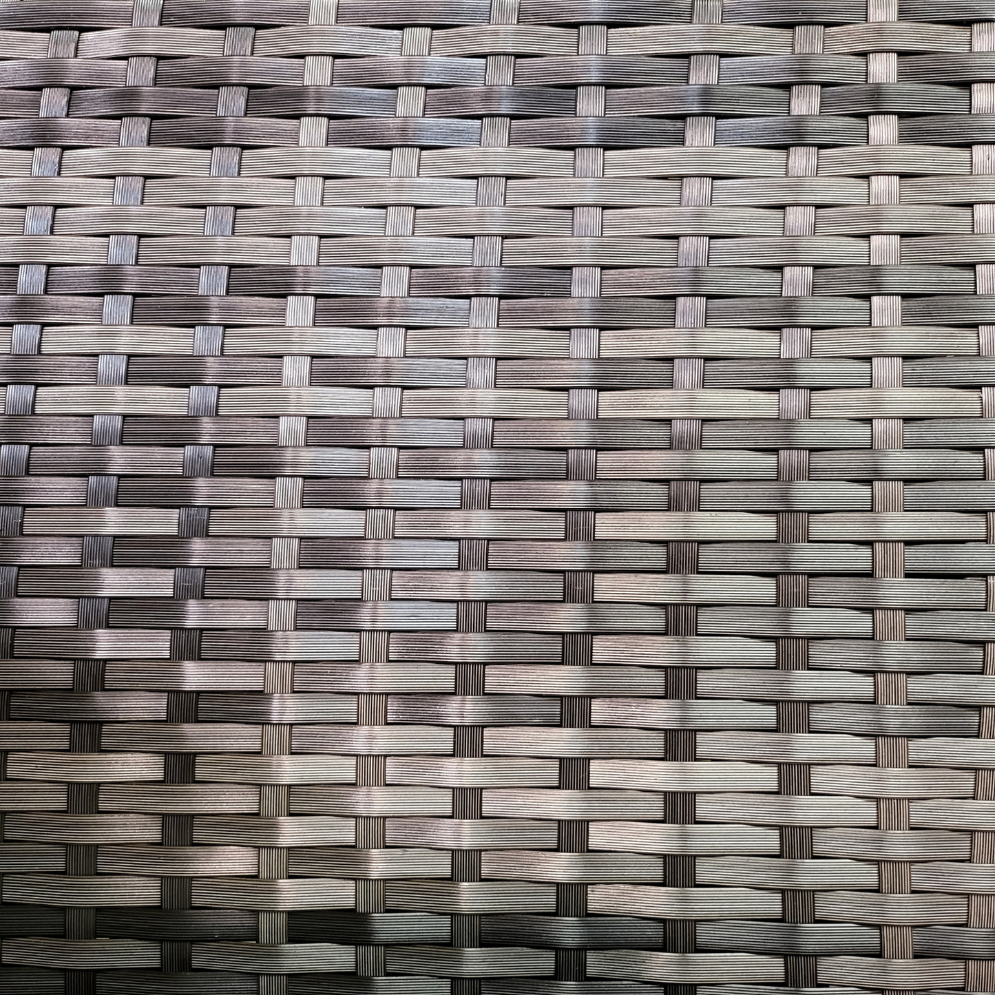 3PC 4 Seater Brown Rattan Chair Garden Sofa Set Daybed With Grey Cushions and Glass Top Coffee Table