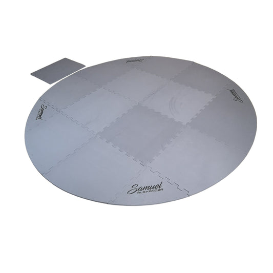 12mm x 196cm Diameter Round Grey Foam Spa Pool Hot Tub Floor Protector Mat Accessory 1417