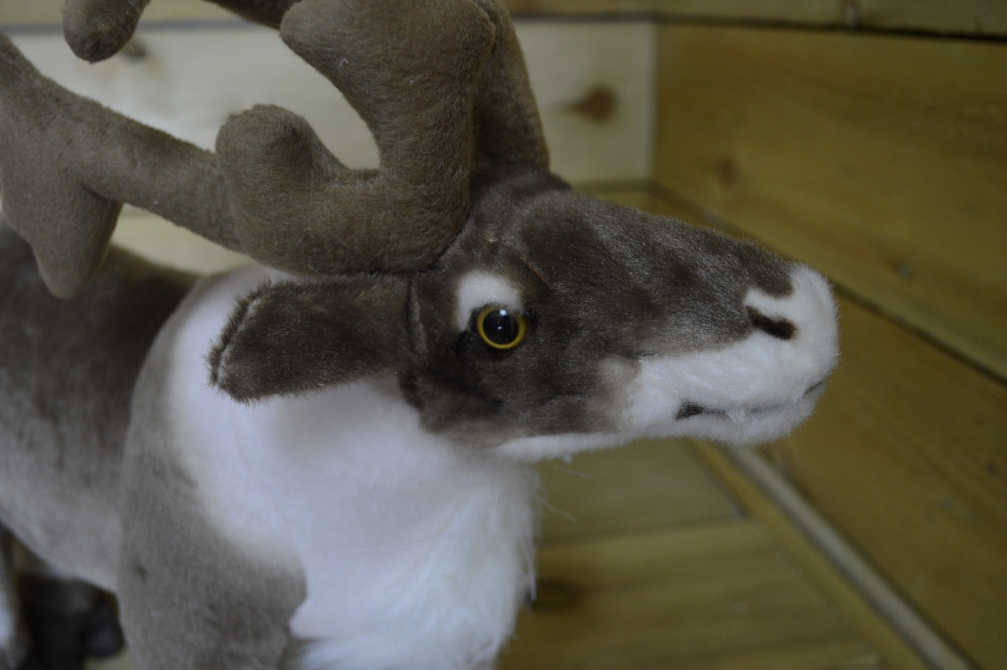 40cm High Standing Fabric Plush Reindeer Christmas Decoration / Ornament