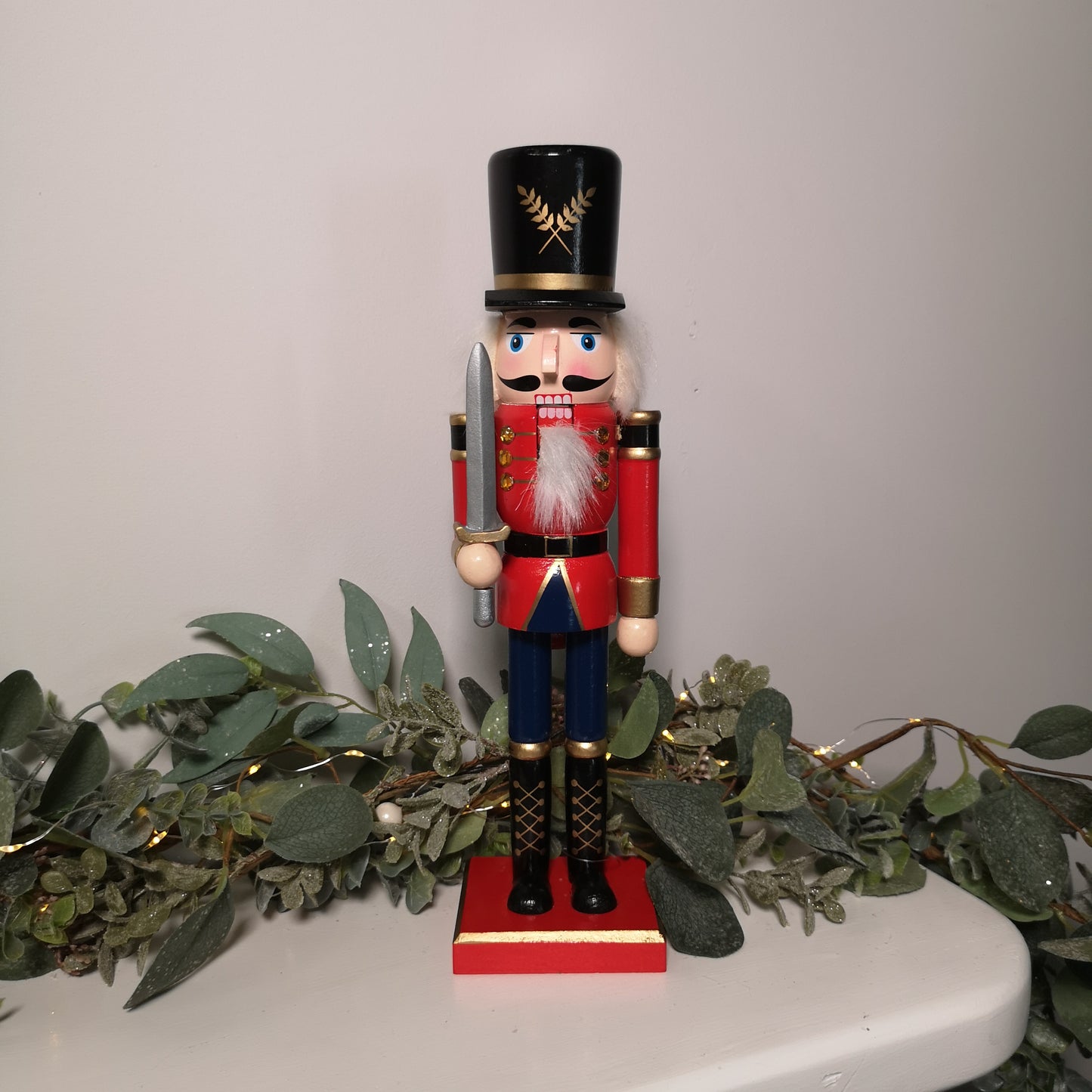 30cm Wooden Christmas Nutcracker Soldier Decoration with Red Body