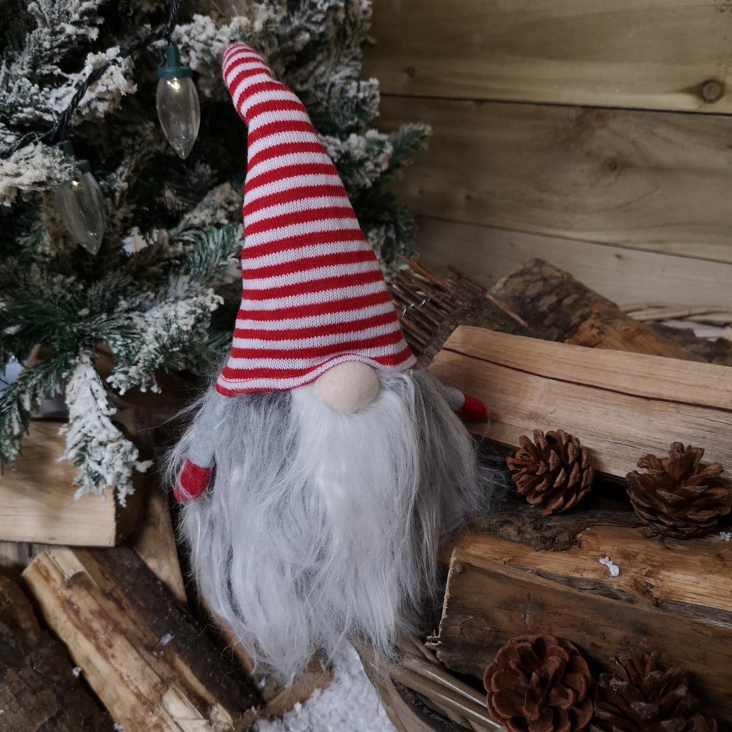 34cm Festive Gonk Cuddly Santa Indoor Christmas Decoration - Choice of Hat Design