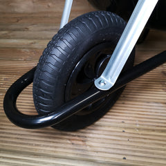 85 Litre Heavy Duty Builders Wheelbarrow – Black – Pneumatic Wheel