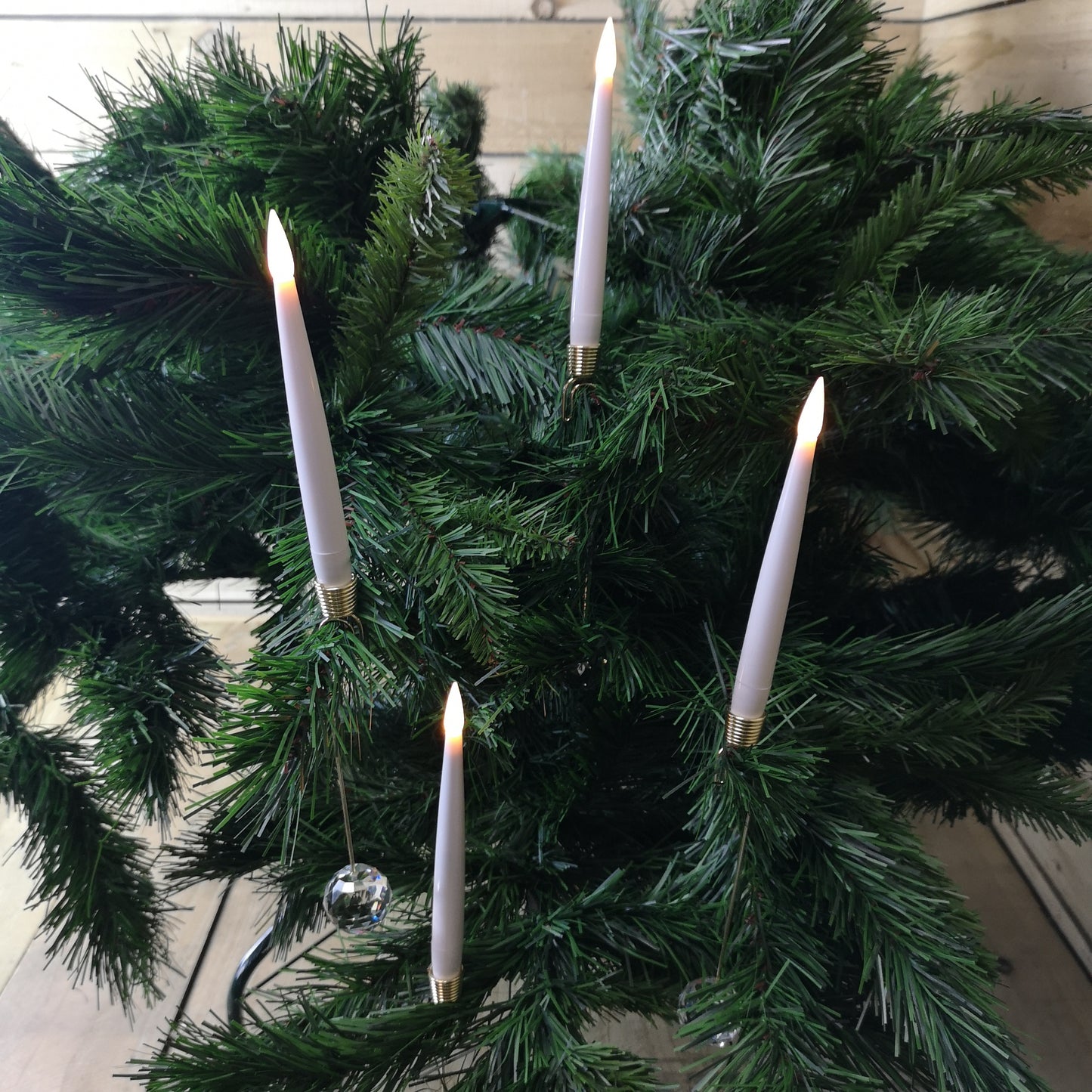 Premier 31cm 10 Piece Indoor Christmas Candle Set with Remote Control In Warm White