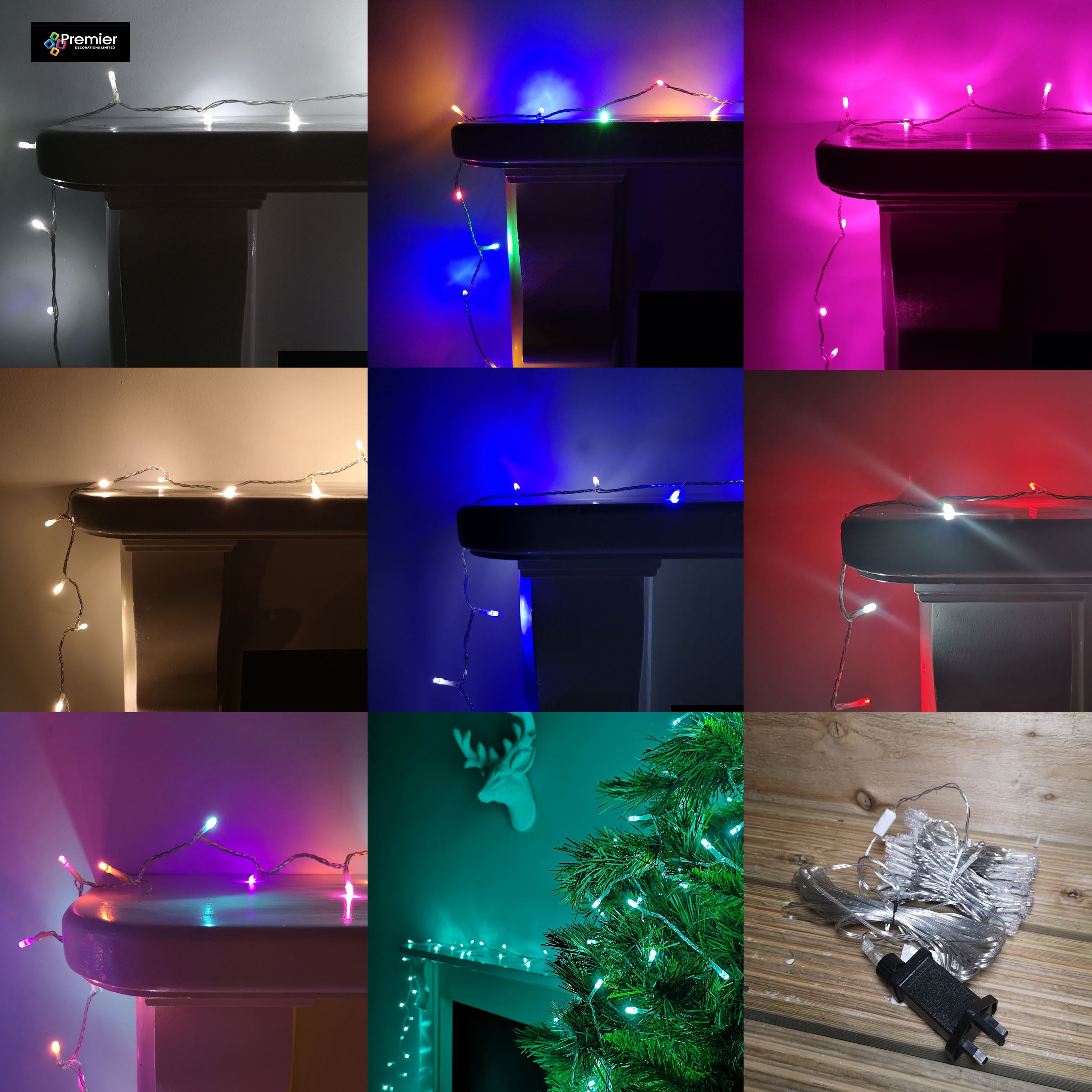 Supabright LED Christmas Lights Choice or Clear Wire
