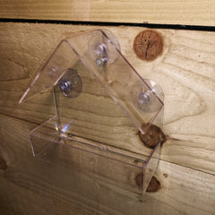 15cm Clear Plastic Glass Window Garden Wild Bird Seed Nut Feeder with Suction Cups