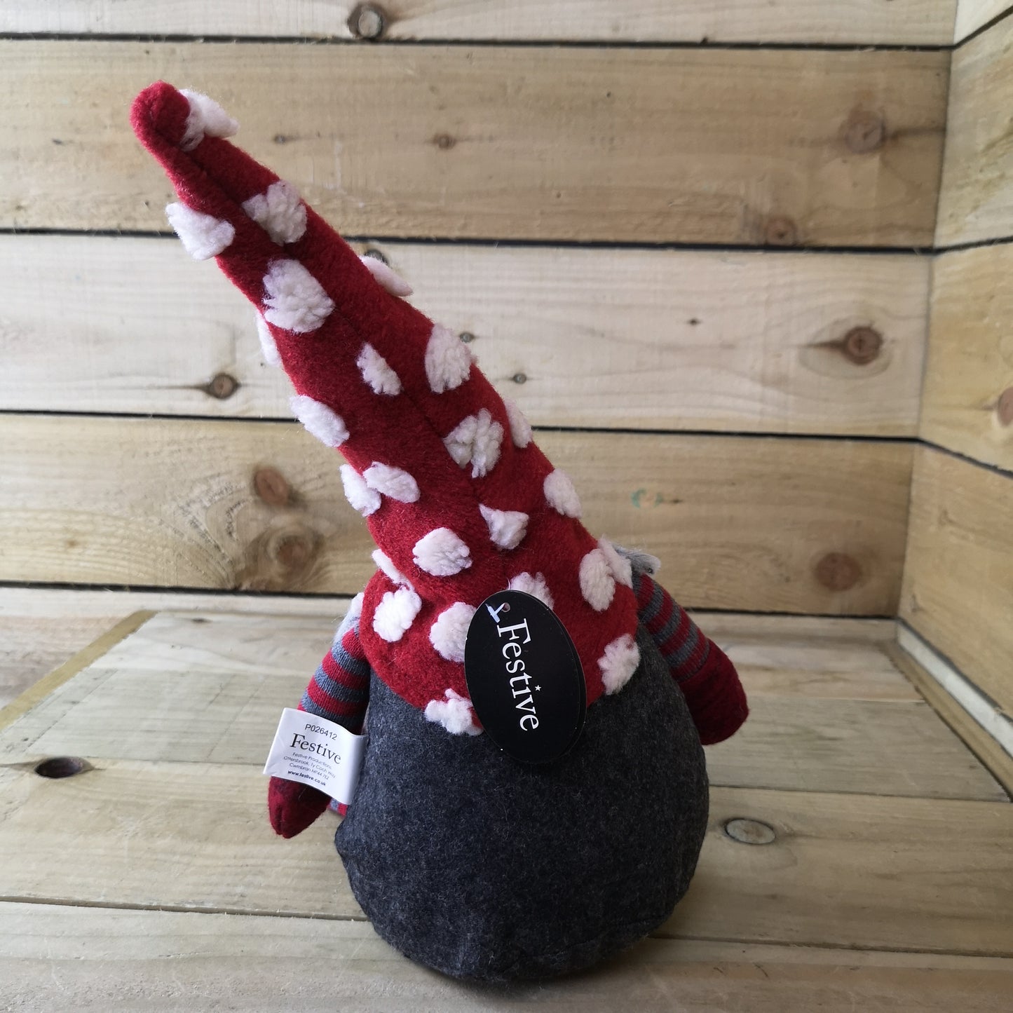 67cm Festive Christmas Gonk with Dangly Legs & Red Polka Dot Hat