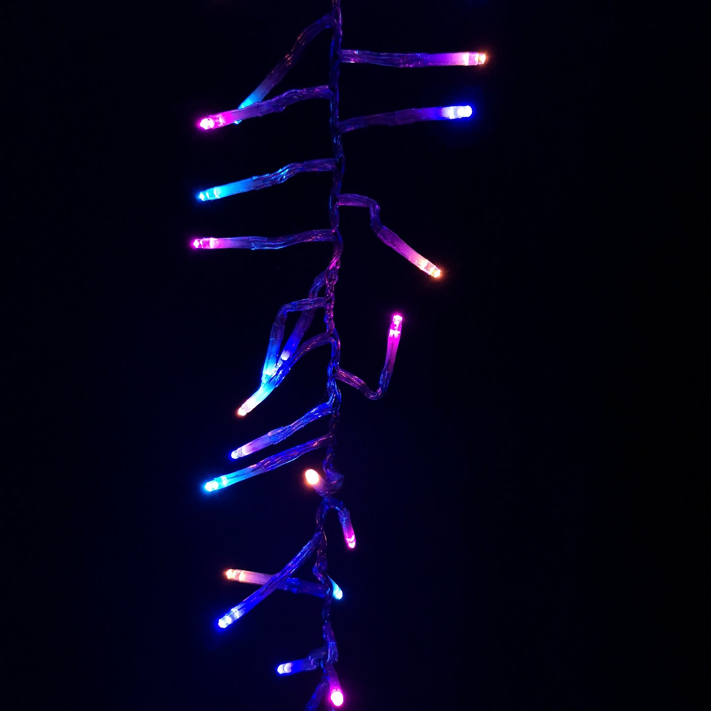 960 LED 12m Premier Cluster Indoor Outdoor Multi Function Mains Operated Christmas Lights with Timer on Clear Cable in Rainbow