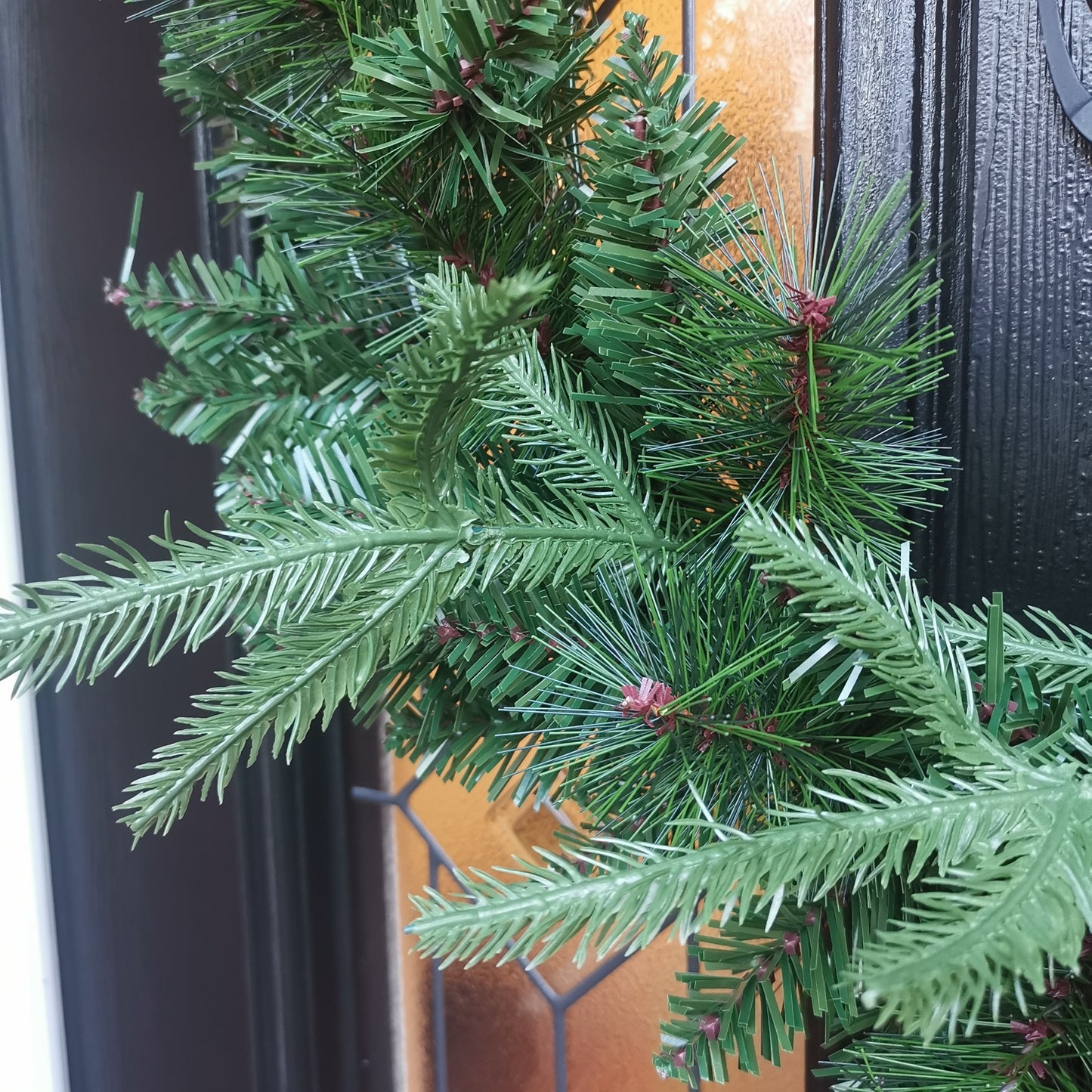 50cm Festive Green Norfolk Pine Christmas Wreath PE/PVC Tips