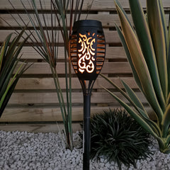 50cm Small Decorative Flickering Flame Solar Garden Path Light
